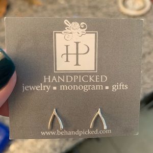 Silver wishbone Earrings